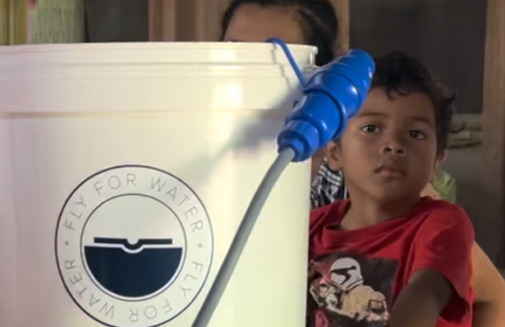 A Fly for Water filter bucket installed in a family home